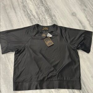 NWT Vivienne Westwood Anglomania Bloom Blouse sz 44 in Black